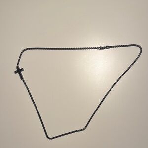 Happy jewelers Black box chain Cross Pendant Necklace